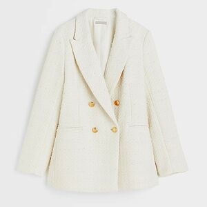 Boucle Blazer Double Breasted Size M